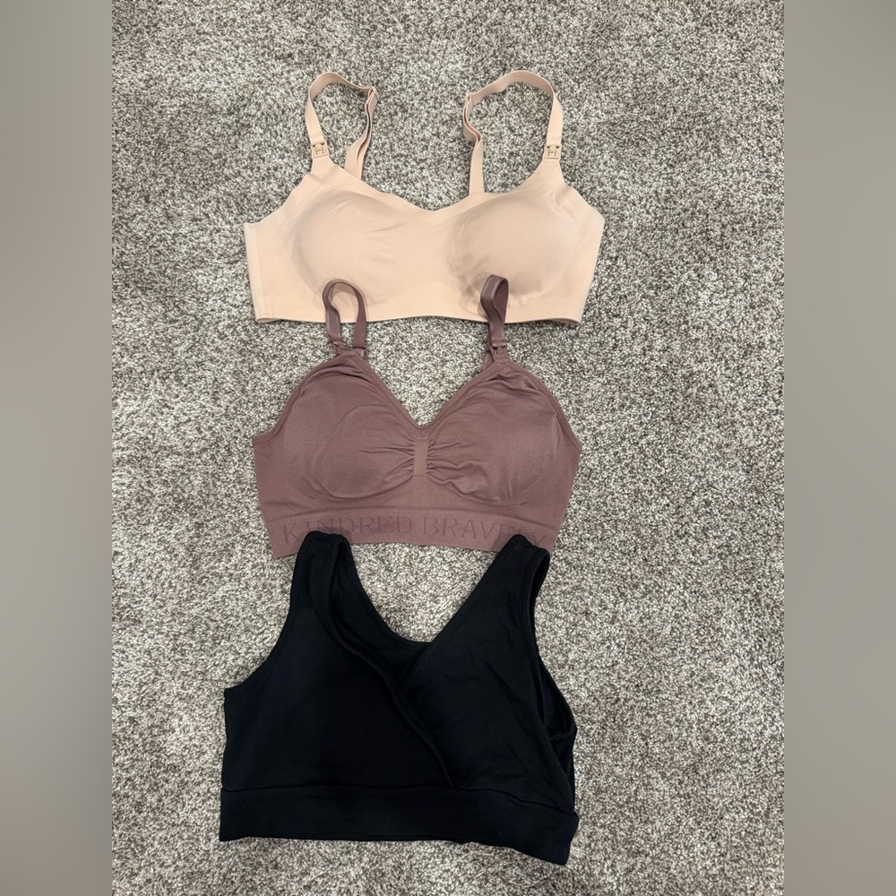 Kindred Bravely Nursing Bras.  All three are size medium.  Great condition.